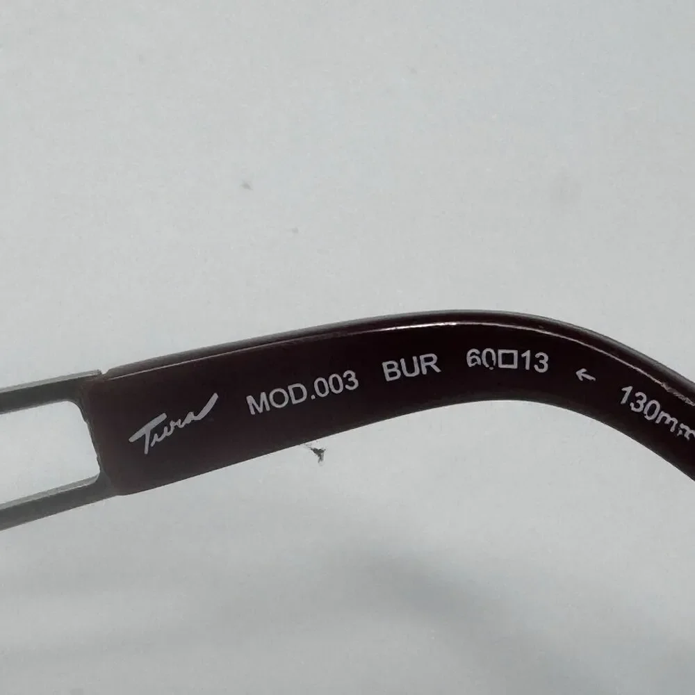 Tura MOD.003 BUR Burgundy Oversized Square Sunglass / Eyeglass Frames 60-13-130
